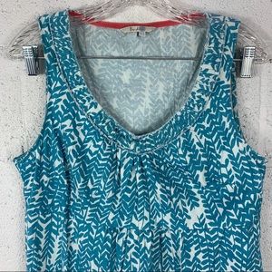 Boden floral Print blue and white Sleeveless top